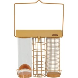 Mangeoire trio orange miel pour oiseaux