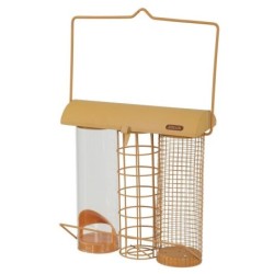 Mangeoire trio orange miel pour oiseaux