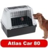 Lot : cage de transport Ferplast Atlas Car + tapis Vetbed® Isobed SL, noir pattes grises pour chien