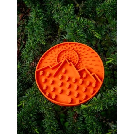 Tapis de léchage 🌄 pour chien et chat - Explorer Mat Orange - inooko