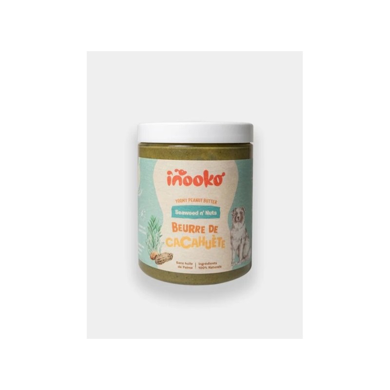 Beurre de cacahuète pour chien - Spiruline et Kelp 💚 - inooko