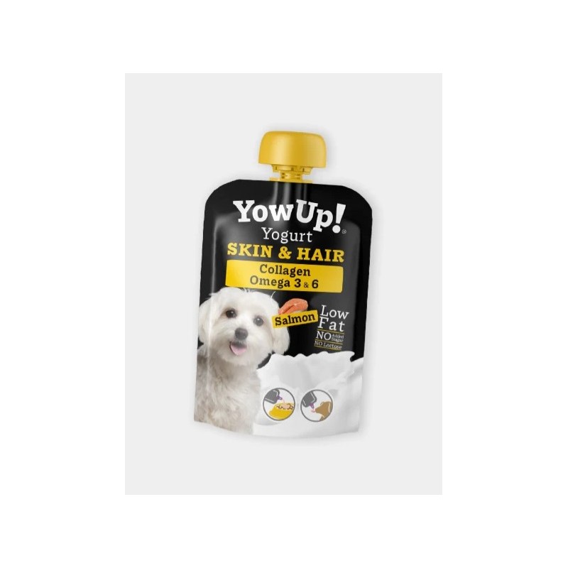 Yaourt à boire pour chien - Pelage goût Saumon-Lot de 3 tubes de 115g