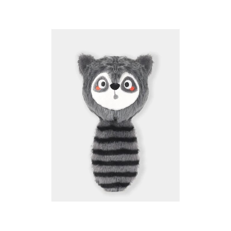 Balle en peluche pour chien - Raton laveur 🦝 - HugSmart