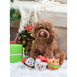 Balle en peluche pour chien - Père Noël 🎅 - HugSmart