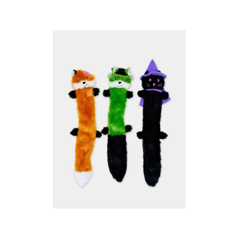 3 Peluches d'Halloween pour chien - Zippy Paws- Halloween Skinny Peltz