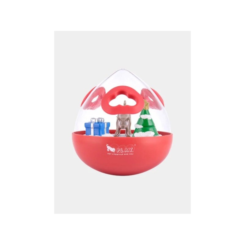 Jouet distributeur de friandises pour chien - Wobble Ball rouge - Pet PLAY