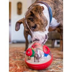 Jouet distributeur de friandises pour chien - Wobble Ball rouge - Pet PLAY