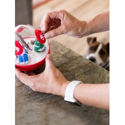 Jouet distributeur de friandises pour chien - Wobble Ball rouge - Pet PLAY