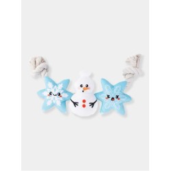 Jouet en peluche et corde - Bonhomme de Neige