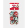 6 Balles de tennis Kong Holiday pour chien