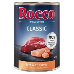 Boîtes Rocco Classic 6 x 400 g pour chien à prix mini,bœuf, saumon