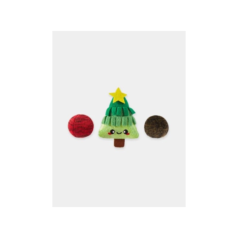 Lot de 3 jouets pour chat - Sapin de Noël - HugSmart