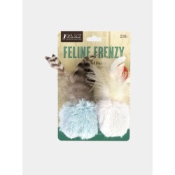 Lot de 2 balles pour chat - Herbe à chat biologique - Pet PLAY