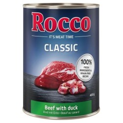 Boîtes Rocco Classic 6 x 400 g pour chien à prix mini,bœuf, canard