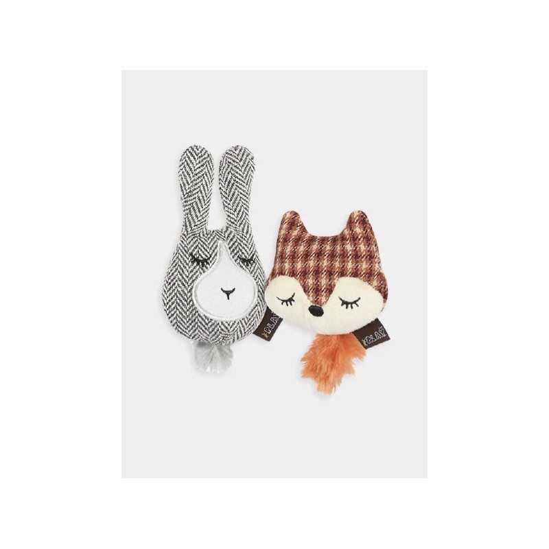 Jouet pour chat - Woodland - Renard 🦊 et Lapin 🐇 - Herbe à chat - Pet PLAY