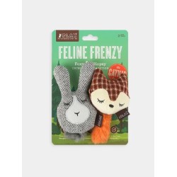 Jouet pour chat - Woodland - Renard 🦊 et Lapin 🐇 - Herbe à chat - Pet PLAY