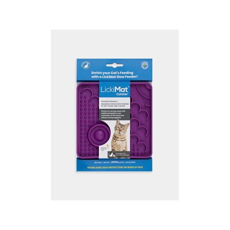 Tapis de léchage pour chat - Catster Lickimat - Violet