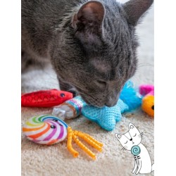 Lot de 6 jouets avec herbe à chat - Kitty Sweet Treats