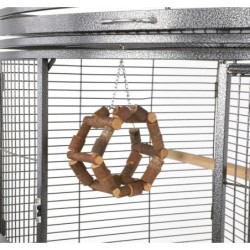 Roue d'escalade en bois pour oiseau