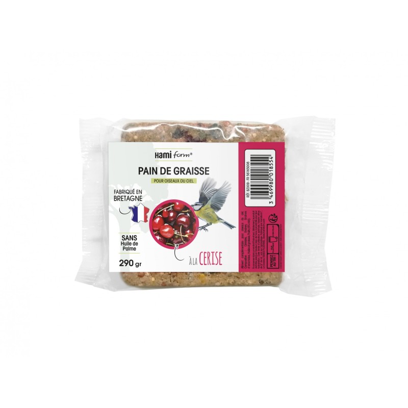 Nourriture pour oiseaux,Pain de graisse aux fruits rouges - 290 g