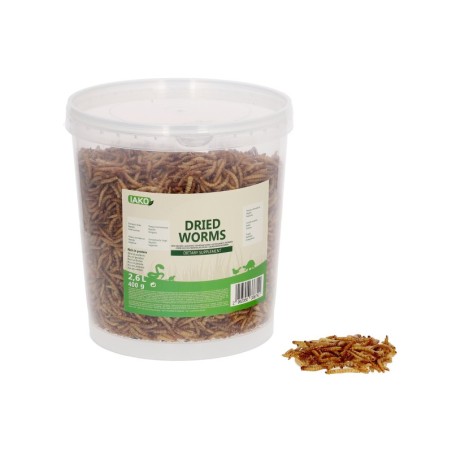 IAKO Vers de Farine naturels pour oiseaux et rongeurs - 400g ou 5kg